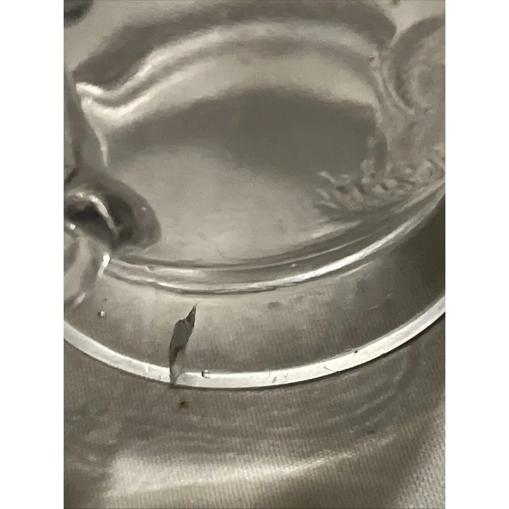 Victorian EAPG McKee Clear Glass - Deer And Pine Tree Child's Mug Pattern Glass